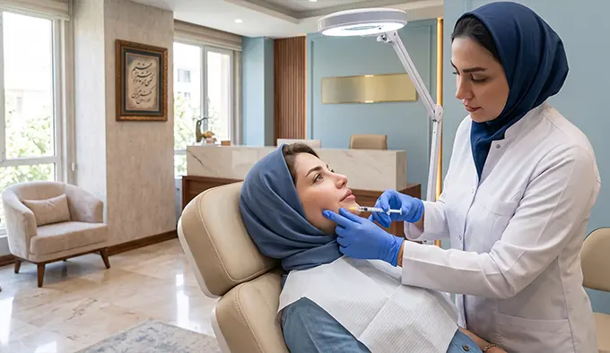 خدمت تزریق ژل گونه